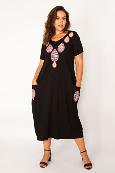 Plus Size Dress - Black - Basic