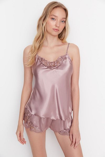 Pyjama - Braun - Unifarben