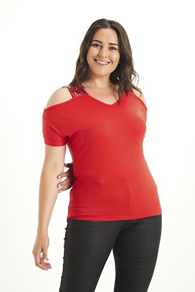 Plus Size Blouse - Red - Slim fit