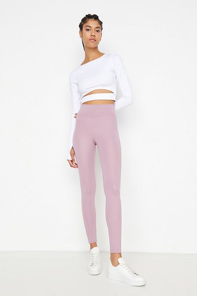 Sports Leggings - Pink - High Waist