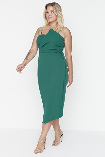 Plus Size Dress - Green - Bodycon
