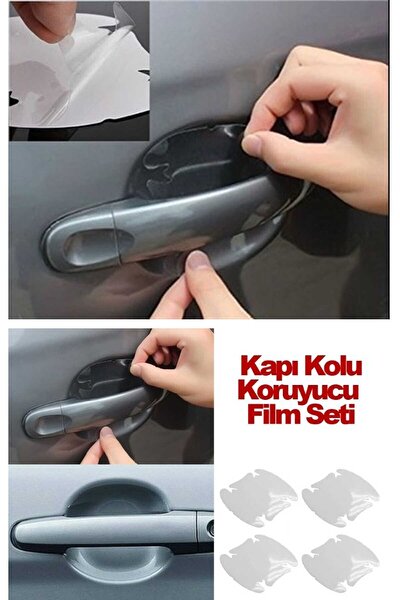zeki karga oto arac kapi kolu koruyucu boya cizik onleyici seffaf film 4 set fiyati yorumlari trendyol