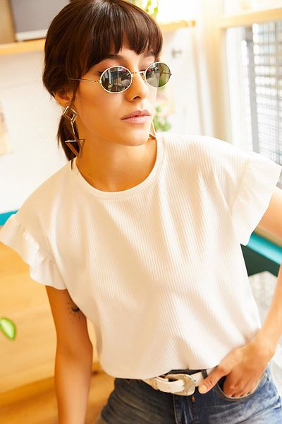 T-Shirt - Ecru - Regular fit