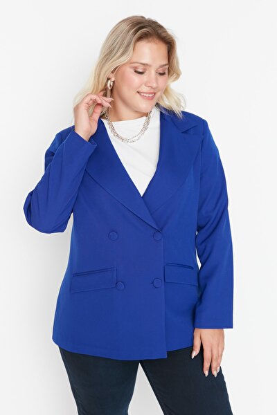 Plus Size Jacket - Navy blue - Regular fit