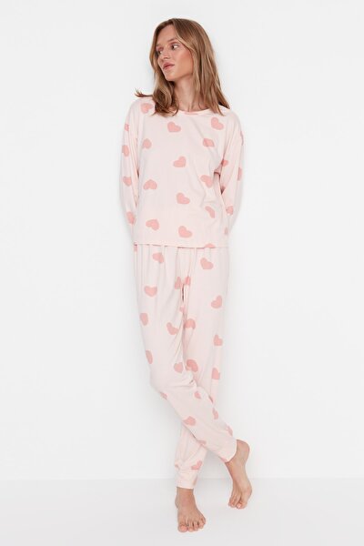 Pajama Set - Pink - Heart