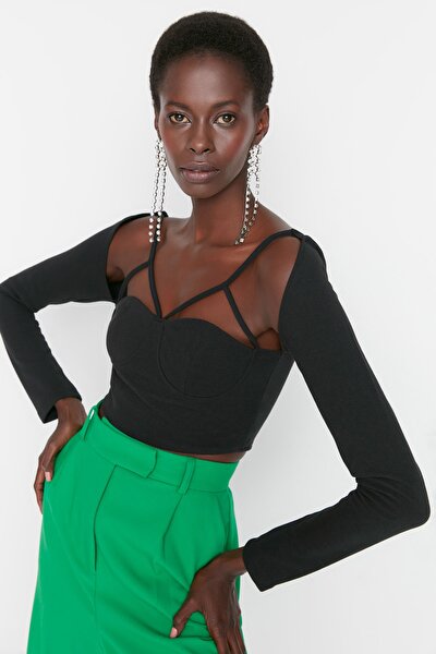 Blouse - Black - Regular fit