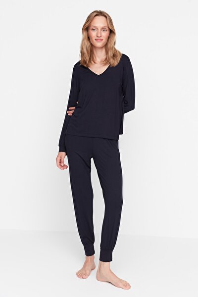 Pajama Set - Navy blue - Plain