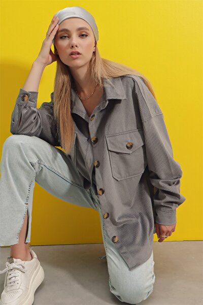 Hemd - Grau - Oversized