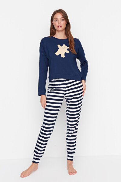 Pajama Set - Navy blue - Striped