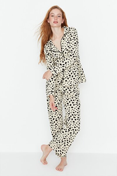 Pajama Set - Beige - Animal print