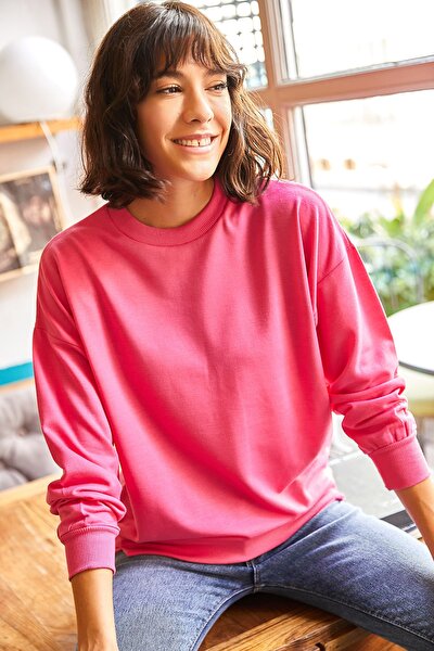 Sweatshirt - Pink - Relaxed fit