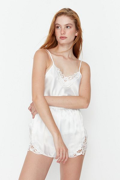 Pajama Set - Ecru - Plain