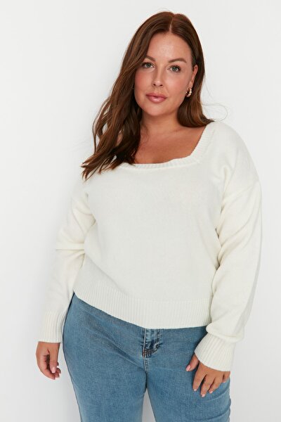 Große Größen in Pullover  - Ecru - Regular Fit