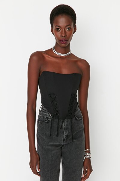 Crop Top - Black - Plain