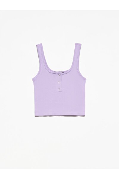 Crop Top - Purple - Plain