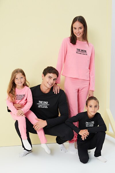 Pajama Set - Multi-color - With Slogan
