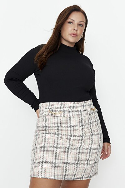 Plus Size Skirt - Multi-color - Mini