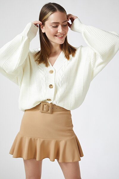 Strickjacke - Ecru - Oversized