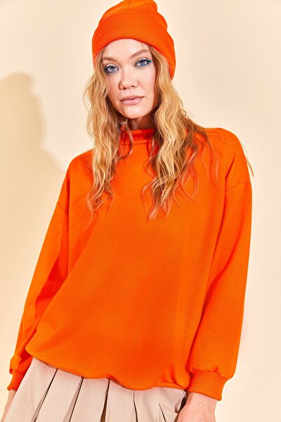Sweatshirt - Orange - Regular Fit