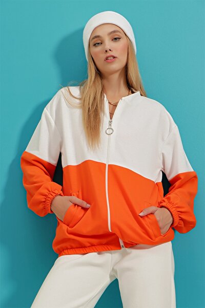 Sweatshirt - Orange - Regular Fit