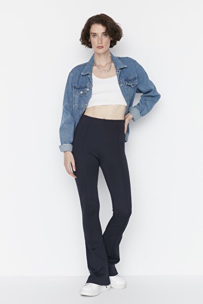 Pants - Navy blue - Flare