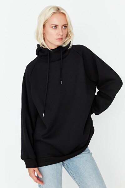Trendyol Collection Sweatshirt - Ecru - Oversize - Trendyol