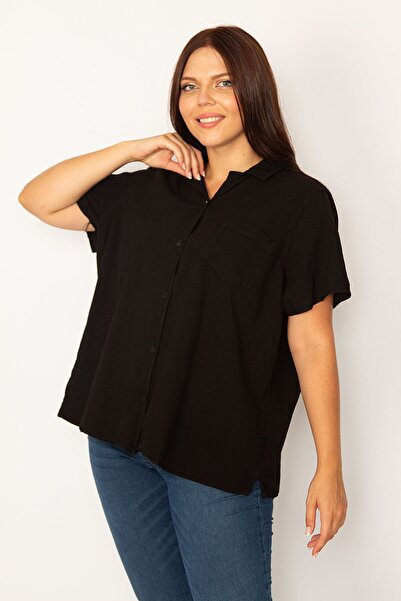 Plus Size Shirt - Black - Regular fit