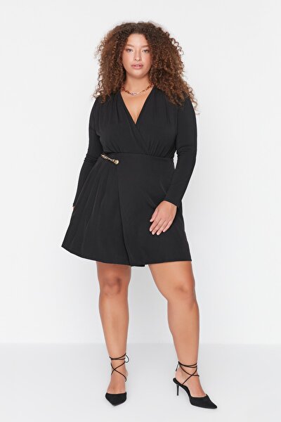 Plus Size Skirt - Black - Mini
