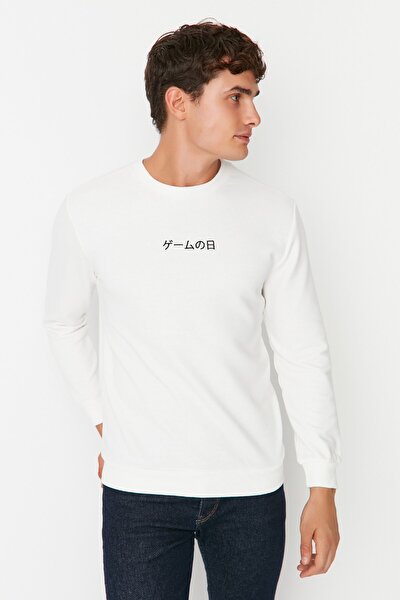 Sweatshirt - Ecru - Regular Fit