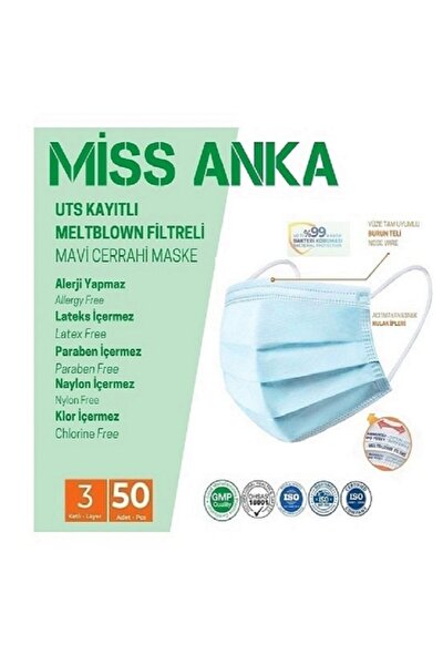 Miss Anka Mavi Uts Kayitli Kalin 3 Katli Cerrahi Maske 50 Adet 10 Lu Paketli Fiyati Yorumlari Trendyol Miss Anka Mavi Uts Kayitli Kalin 3 Katli Cerrahi Maske 50 Adet 10 Lu Paketli Fiyati Yorumlari Trendyol