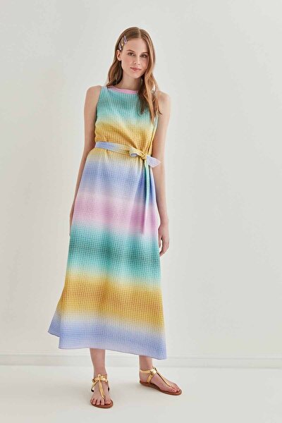 Kleid - Mehrfarbig - A-Linie
