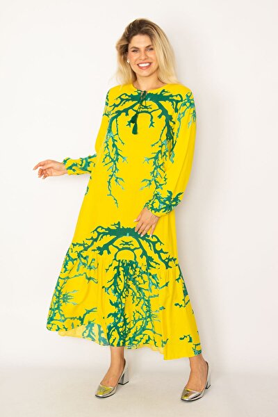 Plus Size Dress - Yellow - Basic