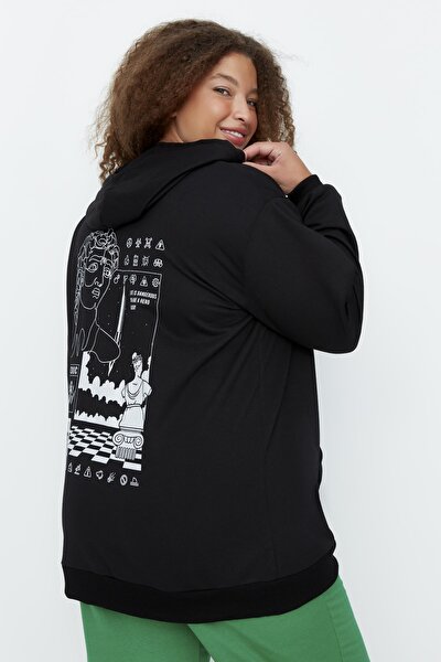 Plus Size Sweatshirt - Black - Regular fit