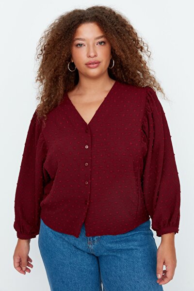 Plus Size Blouse - Purple - Relaxed