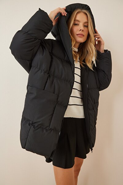 Happiness İstanbul Winter Jacket - Black - Biker jackets - Trendyol