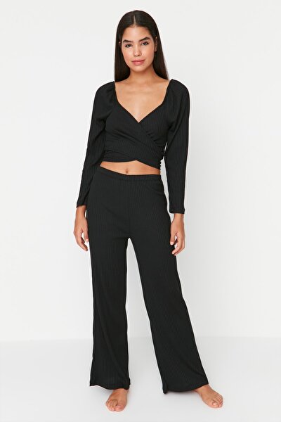 Pajama Set - Black - Plain