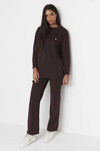 Sweatsuit Set - Brown - Fitted