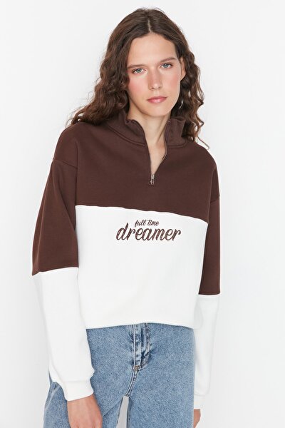 Sweatshirt - Braun - Regular Fit
