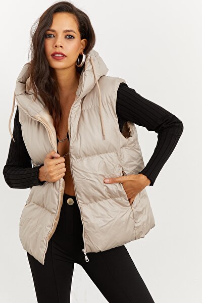 Weste - Beige - Puffer