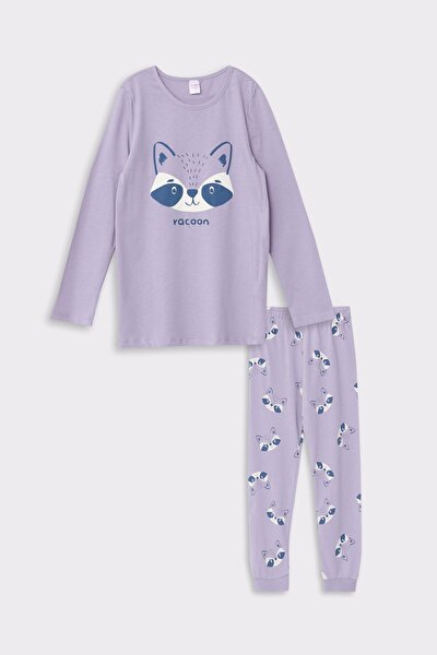 Pyjama - Lila - Animal Print