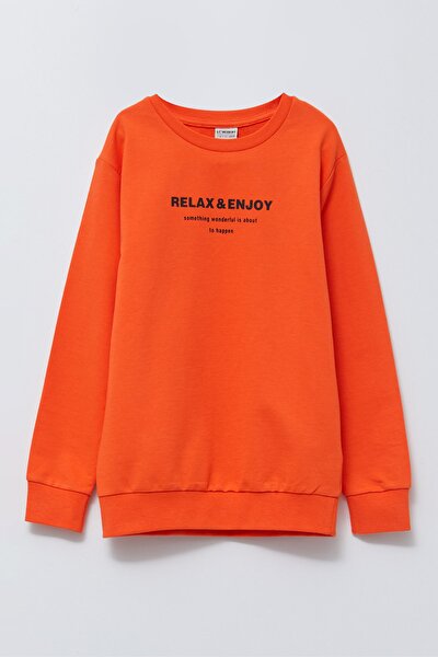 Sweatshirt - Orange - Regular Fit