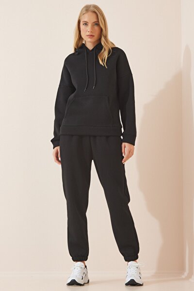 Sweatsuit - Black - Relaxed fit