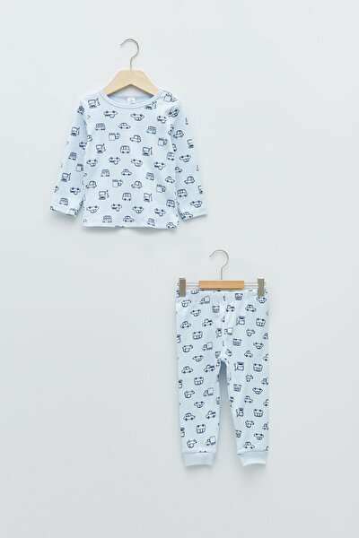 Pyjama - Blau - Mit Slogan