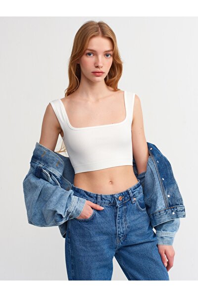 Bustier - Weiß - Unifarben