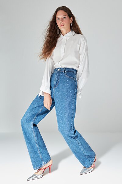 Jeans - Blue - Wide leg