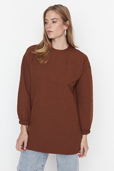 Sweatshirt - Brown - Oversize