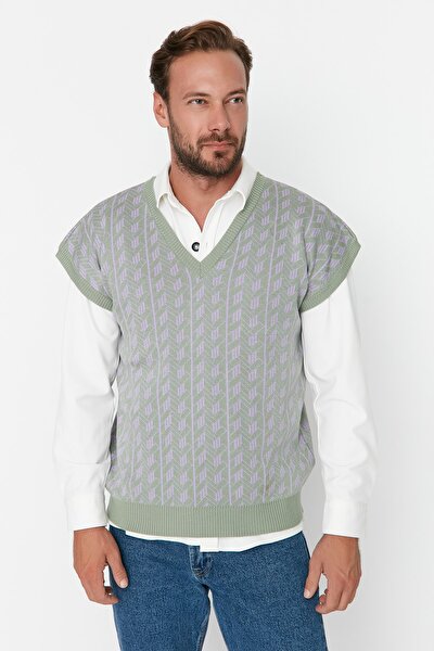 Sweater Vest - Green - Regular fit
