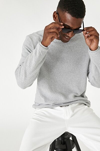 Pullover - Grau - Figurbetont