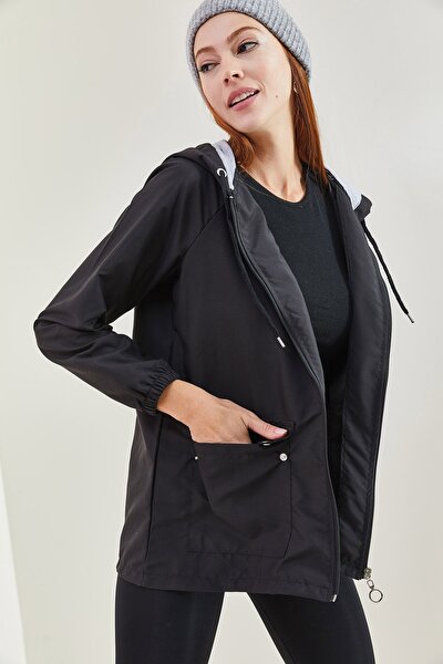 Regenjacke - Schwarz - Puffer