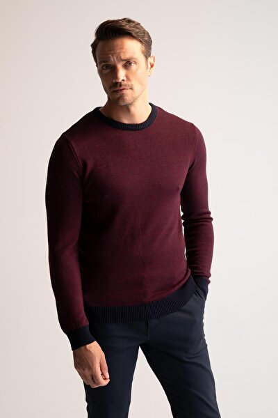 Sweater - Burgundy - Slim fit